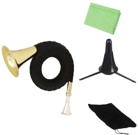 Toyvian Waldhorn Blechblasinstrument - Waldhorn Mit Lackvergoldung - Qualität - Leicht Zu Handhaben - Ideal Zum Üben Und