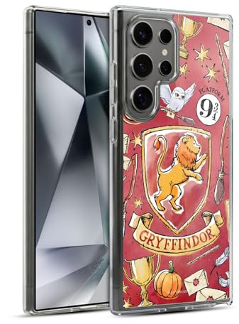 Head Case Designs Offizielle Harry Potter Gryffindor Muster Deathly Hallows XIII Gelhülle [Militärischer Schutzgrad] Kompatibel Mit Samsung Galaxy S24 Ultra 5G Und Kompatibel Mit MagSafe