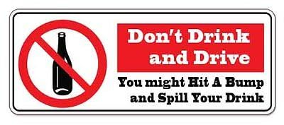 WildeBabsKLBT Dont Drink and Drive car K1248 Hochwertiger Premium Auto-Aufkleber Sticker Decal Autoaufkleber Aufkleber-Folie 12cm