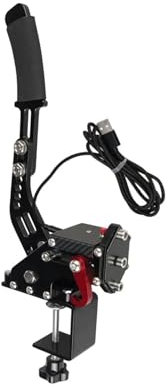 LinCys KANGYEBAIHUODIAN Gioco di Corse Universale USB SIM Freno a Mano e Staffa di Fissaggio Adatta for PS4/PS5 Adatta for Logitech G29 PC Tutti i Volanti Disponibili (Color : Black)