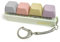 Keyboard Fidget Toy, Finger Fidget Clicker Keychain Accessories Autism Sensory Toys Stress Relief for Adults (Four Colors)