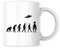 Alien Human Evolution Tasse – Lustige Sci-Fi Alien-Tasse – 325 ml Kaffeetasse – tolles Geschenk für Feiertage, Geburtstag, Weihnachten – Premium-Keramiksublimations-Tasse – gedruckt in den USA