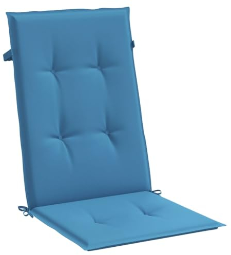 vidaXL Hochlehner-Auflagen 2 STK. Melange Blau 120x50x4 cm Stoff