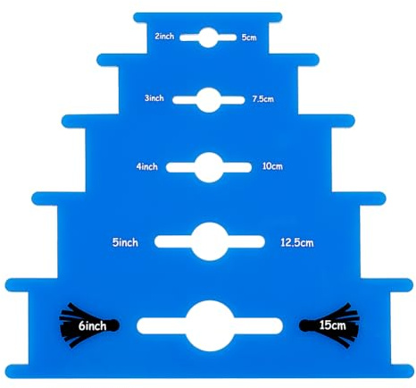 BENECREAT Royal Blue Acrylic Tassel Making Tool - Makes 5 Sizes (1/1.5/2/2.5/3 Inches), Pagoda Shape Hand-Made Tassel Tool for Craft Projects and DIY Signs