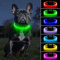PcEoTllar Leuchthalsband Hund Aufladbar mit 7 Farben, Leuchthalsband für Kleine und Große Hunde, 9 Beleuchtungsmodi Hundehalsband Leuchtend Zerlegbar mit 70cm, LED Halsband für Hunde