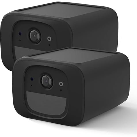 Akoemxeeo Silicone Protective Case for eufy Security SoloCam S220, Weatherproof, Black, Pack of 2