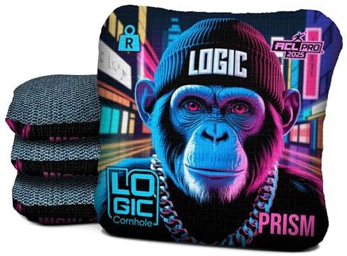 Logic Cornhole Taschen, Street Chimp Design, ACL PRO genehmigt, mehrere Serien, reguläre Größe und Gewicht (Prisma - R)