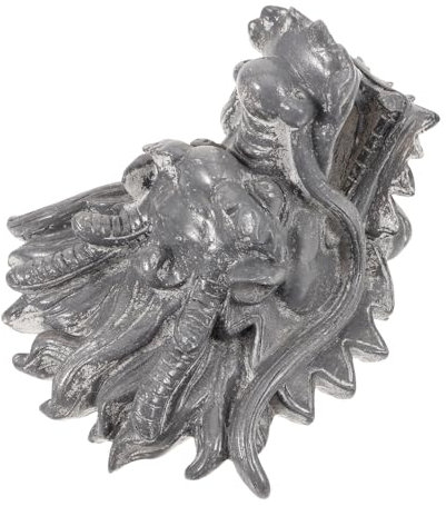 Cabilock Wasserbrunnen für Den Außenbereich Gartendekoration Drachenhahn Wandbrunnen Großer Wasserauslass Aus Kunstharz für Den Garten Der Villa Einfache Installationsanleitung