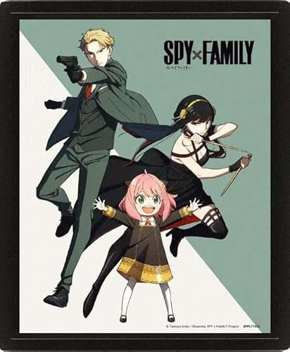 Spy X Family Anime-Poster (25,4 x 20,3 cm, gerahmt, 3D-Linsenraster)