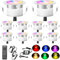 Lot de 10 WIFI Multicolore RGB+Blanc chaud 0.6W Ø31mm Spot Encastrable Exterieur Dimmable Fonctionne Avec Alexa, Google Home,Spots LED Encastrable DC12V Etanche IP67