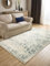 Interiyou Suzuka Vintage Teppich Kurzflor - 60x120 cm Creme/Mint - orientalisches Muster für Wohnzimmer, Esszimmer, Schlafzimmer