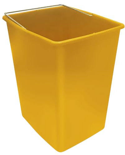 ARREGUI CBZ00409-2 Seau en plastique pour Poubelle de Recyclage 17 L | Compatible avec Poubelle de Cuisine Basic, Top, Round, Ecoclas, Ecoclas Plus | Avec poignée en métal | jaune