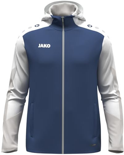 JAKO Unisex Kapuzenjacke Dynamic, nachtblau/weiß/hellgrau, XXL