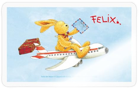 Felix der Hase Unterwegs Mit Einem Flugzeug Sticker Aufkleber