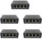 Fivetwofive 5X 4 Port Gigabit POE Extender 100/1000M Network Switch Extender IEEE802.3Af/At Plug&Play for PoE Switch NVR IP Camera