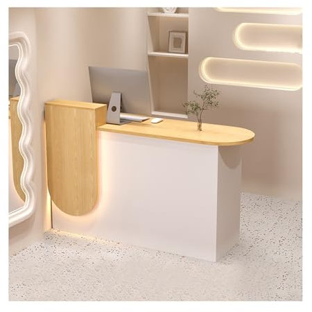 SHINGJING Verkaufstheke for die Kasse, moderner Empfangstresen, Rezeptionstresen, moderner Willkommenstresen for Lobby, Büro, Schönheitssalon, Einzelhandel, Geschäft(C,Right_L80CM/31.5IN)