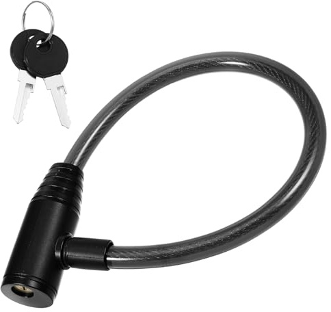 19.7 Inch Secure Black Fridge Lock with Keys Refrigerator Lock Cabinet and Childproof Locks for French Door Fridge, Kitchen Cabinet