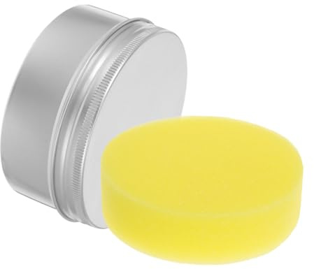 STOBAZA Beeswax Wood Furniture Polish Solid Wax with Sponge for Hardwood Floors Cabinets Nourishes Scratch Repair Enhances Glossy Finish and Protects Wood Surfaces
