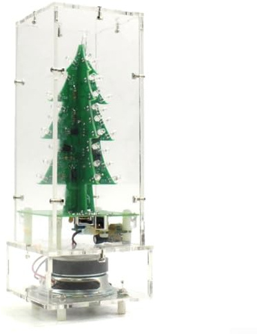 USB-betriebenes Weihnachtsbaum-Bausatz mit RGB-LED-Lichtern und eingebautem Lautsprecher zum Erlernen von Lötfähigkeiten