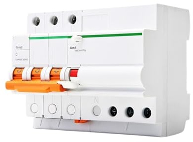 Interruttore magnetotermico trifase 380V 3P10A-63A con protettore differenziale(20A;3P)