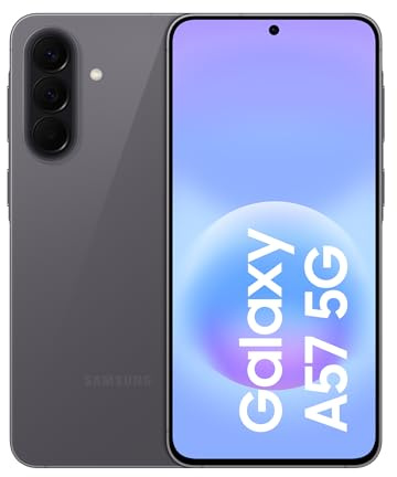 Samsung Galaxy A57 5G, 512GB, Móvil Fino con IA, 8GB, Gran Angular 50MP, Autonomía 2 Días, Batería 5000mAh, IP68, Garantía del Fabricante 3 Años + 1 Año Extra, Color Gris (Versión Española)