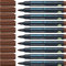 Schneider Maxx 130 Permanent-Marker mit Rundspitze (Strichstärke: 1-3 mm, nachfüllbar) 10er Packung braun