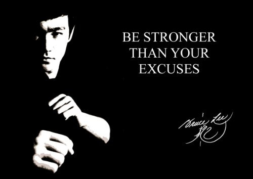 Signiertes Poster mit inspirierendem Zitat von Bruce Lee (4)