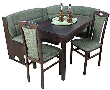 moebel direkt online Eckbankgruppe Madrid II - Sparangebot ! nuss dunkel/Olive