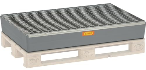 Cemo GFK-Paletten-Auffangwanne 150 für EUP mit Gitterrost, mit Arretierungsnocken