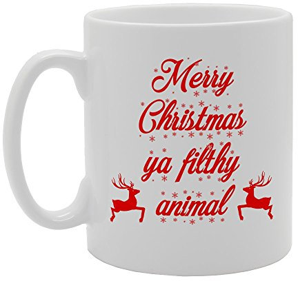 Coralgraph Inc MG2533 Merry Christmas Ya Filthy Animal Novelty Gift Printed Tea Coffee Ceramic Mug