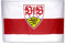 VfB Stuttgart Fahne / Flagge mit Wappen rot/weiss 120 x 80cm