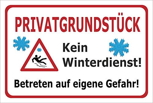 Schild Privat-grundstück - 15x10cm - Bohrlöcher - 3mm Aluverbund – 20 Var S00018-119-B