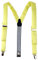 TigerTie schmaler Unisex Hosenträger in Y-Form mit 3 extra starken Clips - Farbe in zitronengelb einfarbig Uni - hochwertige Verarbeitung