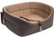 BOUTIQUE ZOO Hunde Autositz Universal Waschbar Abriebfest, Autositz Hund für Vordersitz, Beifahrersitz, Rückbank, Hundebett Hundetasche, L: 56 cm x 48 cm, Braun - Kunstleder: Wildlederimitat