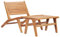 vidaXL Teak Massiv Gartenstuhl mit Fußablage Verstellbare Rückenlehne Holzstuhl Liegestuhl Deckchair Relaxstuhl Gartenmöbel Stuhl Gartenliege