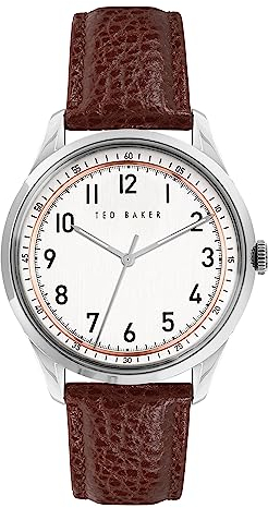 Ted Baker | Daquir | weißes Zifferblatt | braunes Lederarmband | BKPDQS109