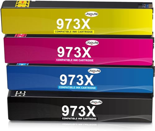 Jagute 973X Kompatibel Druckerpatronen Kompatibel für HP 973X 973 XL Tintenpatronen für HP PageWide 477dwt 477dw 452dwt 452dw MFP 552dw 577dw P57750dw P55250dw 10000 Seiten