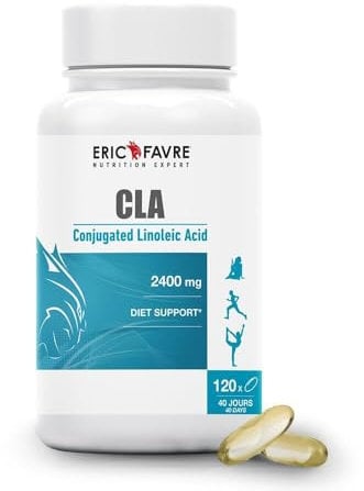 CLA 2400 - Huile de Carthame titrée 80% - Complément à l'Acide Linoléique - Aide à Stabiliser le Poids - Programme 30J - Eric Favre