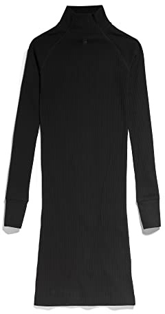 G-STAR RAW Damen Rib Slim Kleid, Schwarz (dk Black D22274-D107-6484), XS