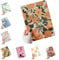 Floral Case for iPad Mini 6th Generation 8.3 inch Case Flower Pattern Cute Slim Leather Folio Smart Cover with Pencil Holder Auto Sleep/Wake