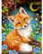 AIRDEA 5D Füchse Diamond Painting Bilder Anfänger,DIY Runder Vollbohrer Tier Diamant Painting Set für Erwachsene Kinder,malen nach Zahlen Füchse Blume Diamant Painting Bilder für Heim Dekor 30x40cm