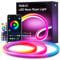 nomiou Neon LED Strip 3m, RGBIC Neon LED Streifen mit App-Steuerung, DIY-Farbwechsel Lichtband, Musik Sync,Neon Lichtband für Wohnzimmer, Schlafzimmer, Wand Deko