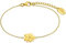 s.Oliver Armband 925 Sterling Silber Damen Armschmuck, 17+3 cm, Gold, Lotusblüte, Kommt in Schmuck Geschenk Box, 2034189