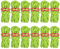 AKOLAFE 12 PCS Tent Guy Ropes, Reflective Green Tent Guide Rope Cord, 4M /13FT Tent Guy Ropes for Outdoor, Heavy Duty Camping Guy Lines, Guide Ropes for Camping, Gazebo, Awning & Tents