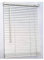 White Plain PVC venetian Blind - Width 60cm x Drop 150cm - 25mm Horizontal Slats - Easy Fit Trimmable fitting with Tilt control Wand Mechanism