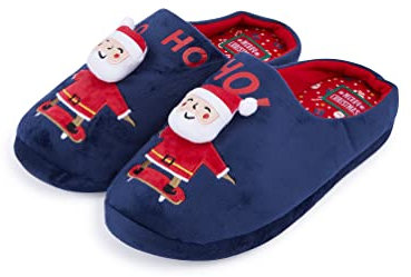 Tokyo Laundry Merry Christmas Men's Novelty Christmas Mule Slippers