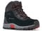 Columbia Newton Ridge Amped, Stivali da trekking e trekking a vita media Unisex - bambini e ragazzi, Black/Mountain Red Youth, 33 EU