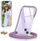 GOODVISH Handykette iPhone 14 Hülle Kompatibel mit iPhone 13 Hülle, Necklace Hülle mit Band Handyhülle für zum Umhängen, Transparent Case mit Kette Kamera und Bildschirmschutz, Pink Lila