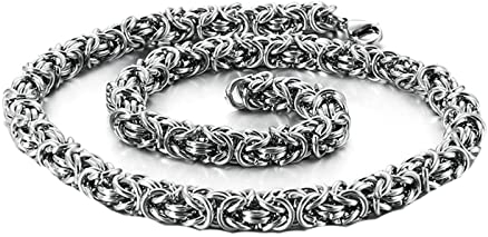 Dsnyu Halskette Männer, 65CM Königskette, Silber Kette Edelstahl für Ehemann Breit 6MM