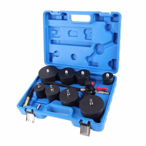 Leakage Tester, 9-teiliges Leckage-Tester für Turbosysteme, Turbolader-Luftdruck-Boost-Lecktest-Kit mit Manometer-Tester